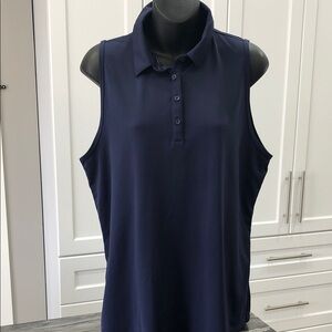 Under Armour Navy Blue Playoff Sleeveless Golf Polo – Women’s XL